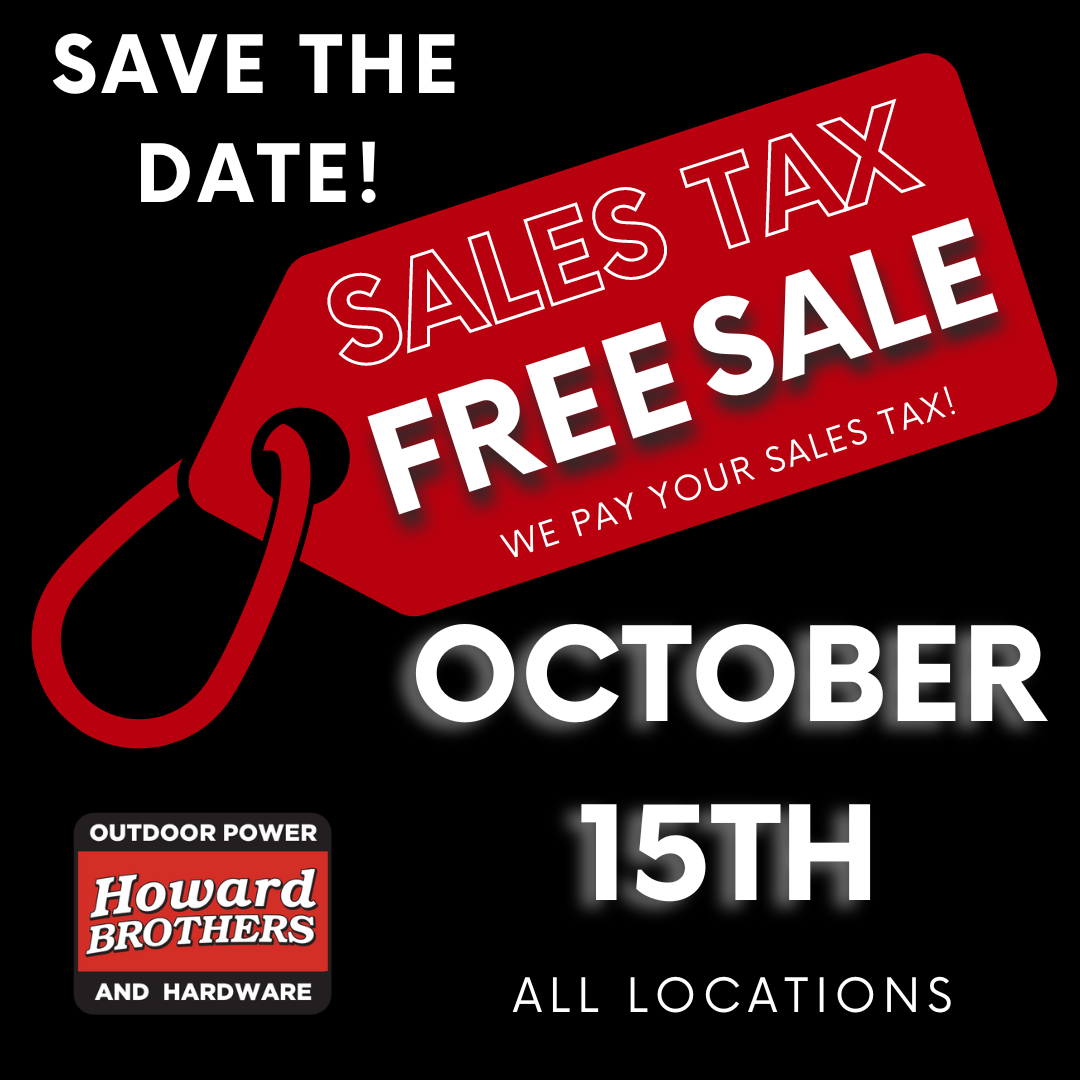 Sales Tax Free Day Event at Howard Brothers - October 15th