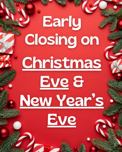 Early Closings for The Holidays